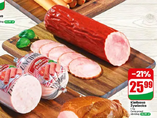 Kiełbasa Żywiecka Agro Rydzyna promocja w Dino