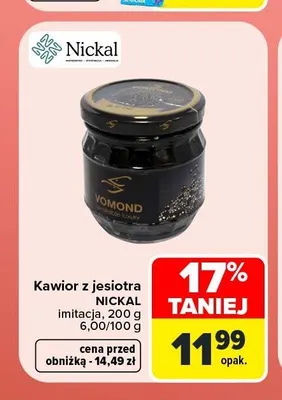 Kawior z jesiotra imitacja Nickal promocja w Carrefour Market