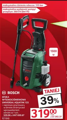 Myjka wysokociśnieniowa BOSCH Universal Aquatak 125 promocja w Selgros