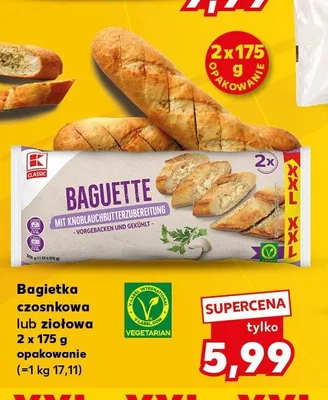Bagietka ziołowa K Classic 2-pak 175g promocja w Kaufland
