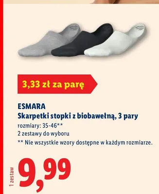 Skarpetki stopki z biobawełną, 3 pary promocja w Lidl