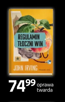 Książka Regulamin tłoczni win John Irving oprawa twarda promocja w Empik