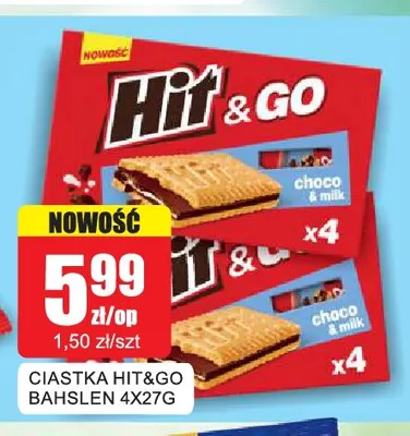 Ciastka Hit & Go Bahlsen 4-pak 27 g promocja w Bingo
