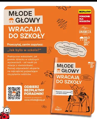 Poradnik dla rodziców Młode Głowy Wracają do Szkoły promocja w Biedronka