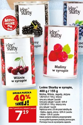 Leśne Skarby w syropie - Malina promocja w Twój Market