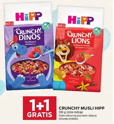 Crunchy Musli Dinos Waldbeer Wildberry HiPP promocja w Stokrotka
