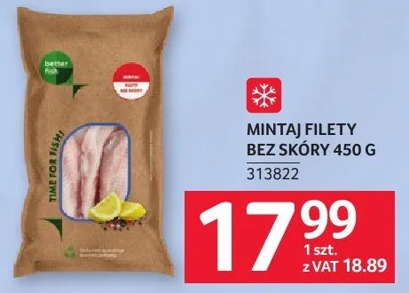 Mintaj filety bez skóry 450g 313822 promocja w Selgros