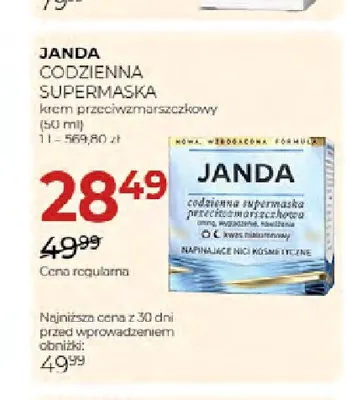 Krem przeciwzmarszczkowy Codzienna Supermaska Janda promocja w Drogerie Jawa