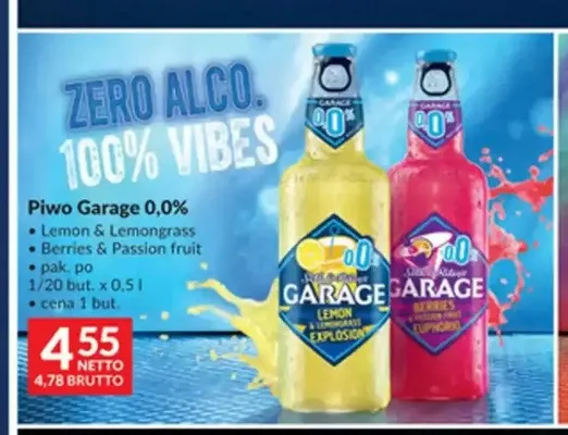 Piwo bezalkoholowe Garage Lemon & Lemongrass promocja w Makro