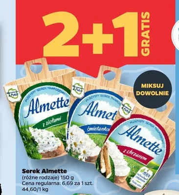 Serek Almette z ziołami promocja w Netto