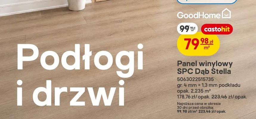 Panel winylowy SPC Dąb Stella Goodhome promocja w Castorama