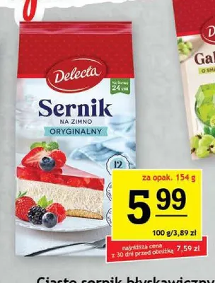 Sernik na zimno oryginalny Delecta promocja w Gram Market