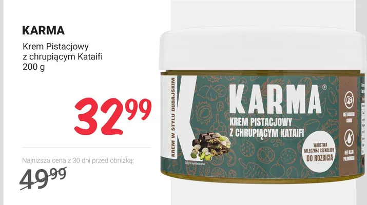 Krem pistacjowy z chrupiącym Kataifi promocja w Rossmann