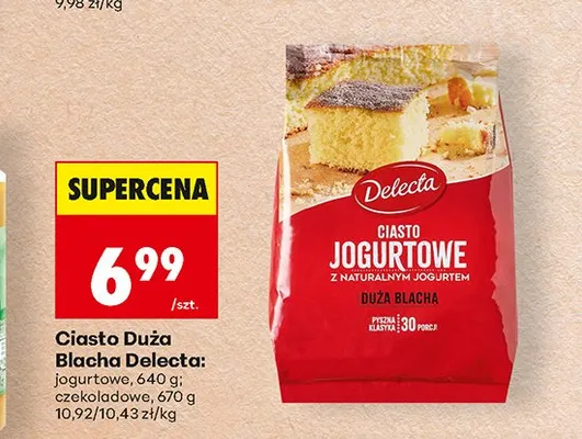 Ciasto czekoladowe Duża Blacha Delecta promocja w Biedronka