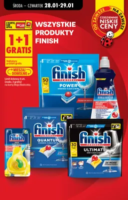 Tabletki do zmywarki Finish Powerball Power Lemon 50 szt. promocja w Biedronka