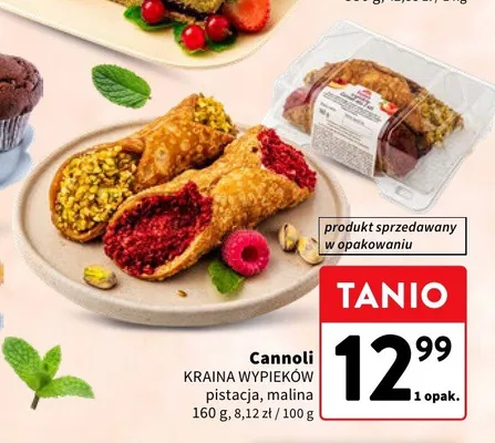 Cannoli KRAINA WYPIEKÓW pistacja promocja w Intermarche