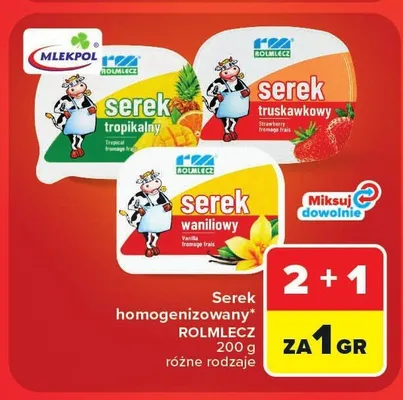Serek homogenizowany Rolmlecz promocja w Carrefour