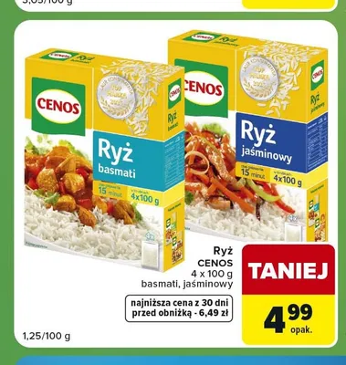 Ryż jaśminowy Cenos promocja w Carrefour Express