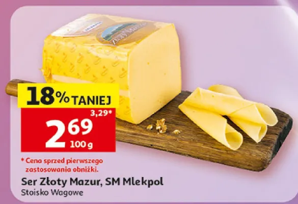 Ser Złoty Mazur SM Mlekpol promocja w Auchan