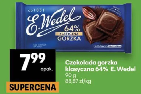 Czekolada gorzka klasyczna 64% promocja w Delikatesy Centrum