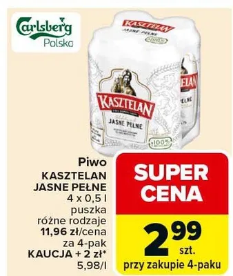 Piwo jasne pełne promocja w Carrefour