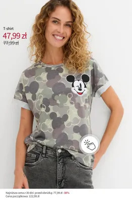 T-shirt damski Mickey Mouse promocja w bonprix