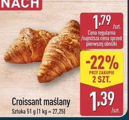 Croissant maślany promocja w Aldi