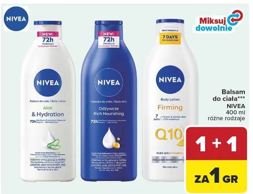Balsam do ciała Nivea Aloe & Hydration 72h promocja w Carrefour
