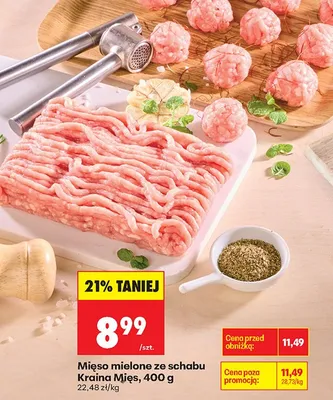 Mięso mielone ze schabu promocja w Biedronka