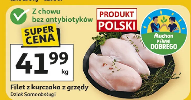 Filet z kurczaka z grzędy Dział Samoobsługi promocja w Auchan