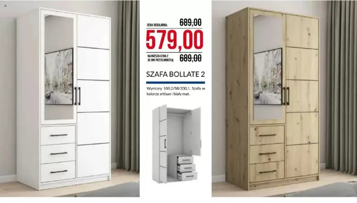 Szafa Bollate 2 promocja w Abra Meble