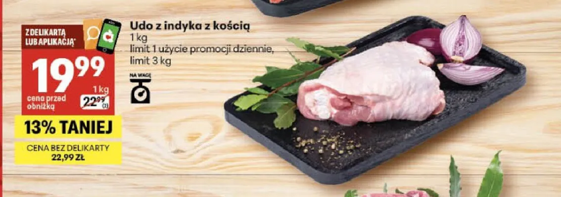 Udo z indyka z kością promocja w Delikatesy Centrum