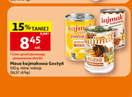 Masa kajmakowa Gostyń promocja w Auchan