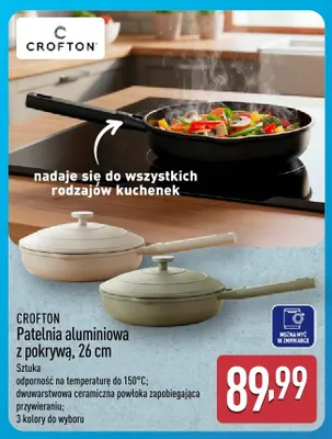 Patelnia aluminiowa z pokrywą Crofton 26 cm promocja w Aldi