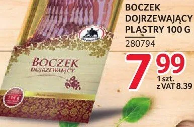 Boczek dojrzewający ŻMB Białystok plastry 100g promocja w Selgros