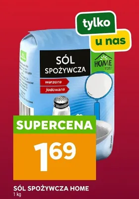 Sól spożywcza warzona jodowana Home Food promocja w Stokrotka