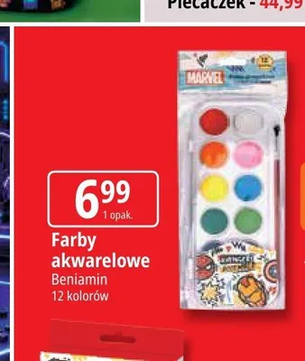 Farby akwarelowe Beniamin 12 kolorów promocja w Leclerc