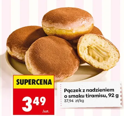 Pączek z nadzieniem o smaku tiramisu promocja w Biedronka