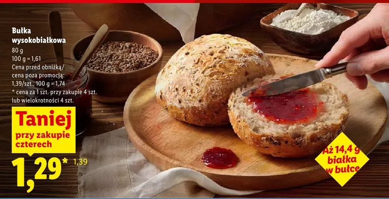 Bułka wysokobiałkowa promocja w Lidl