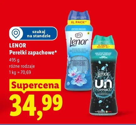 Perełki zapachowe Lenor Unstoppables Fresh promocja w Lidl