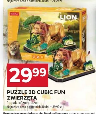 Puzzle 3D Cubic Fun zwierzęta promocja w Stokrotka