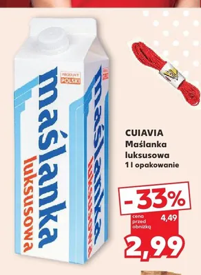 Maślanka luksusowa Cuiavia promocja w Kaufland