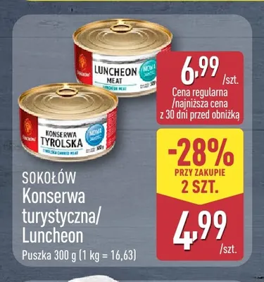 Konserwa Luncheon Sokołów promocja w Aldi