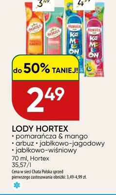Lody jabłkowo-wiśniowe Hortex promocja w Chata Polska