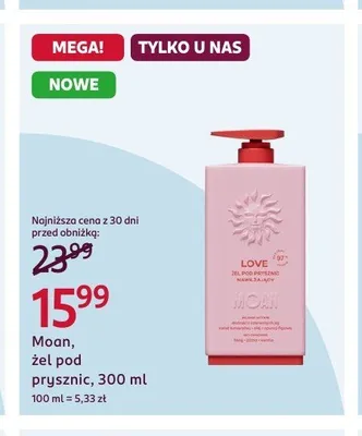 Moan Love żel pod prysznic promocja w Rossmann