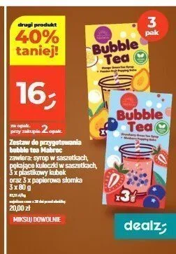 Zestaw do przygotowania bubble tea Mabroc Mango Green Tea promocja w Dealz