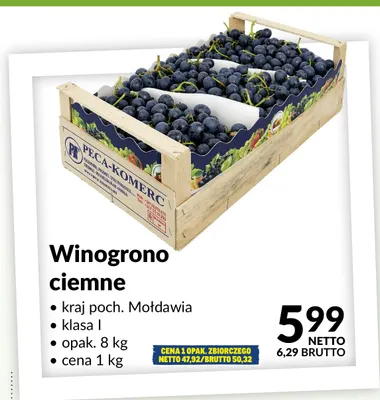 Winogrona ciemne promocja w Makro