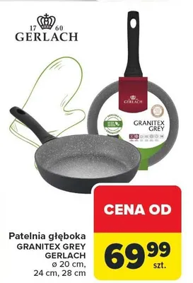 Patelnia głęboka GRANITEX GREY GERLACH promocja w Carrefour
