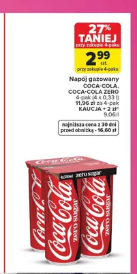 Napój gazowany Coca-Cola 4-pak promocja w Carrefour