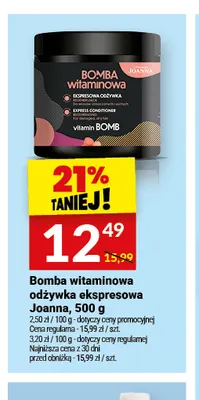 Bomba witaminowa odżywka ekspresowa Joanna promocja w Twój Market